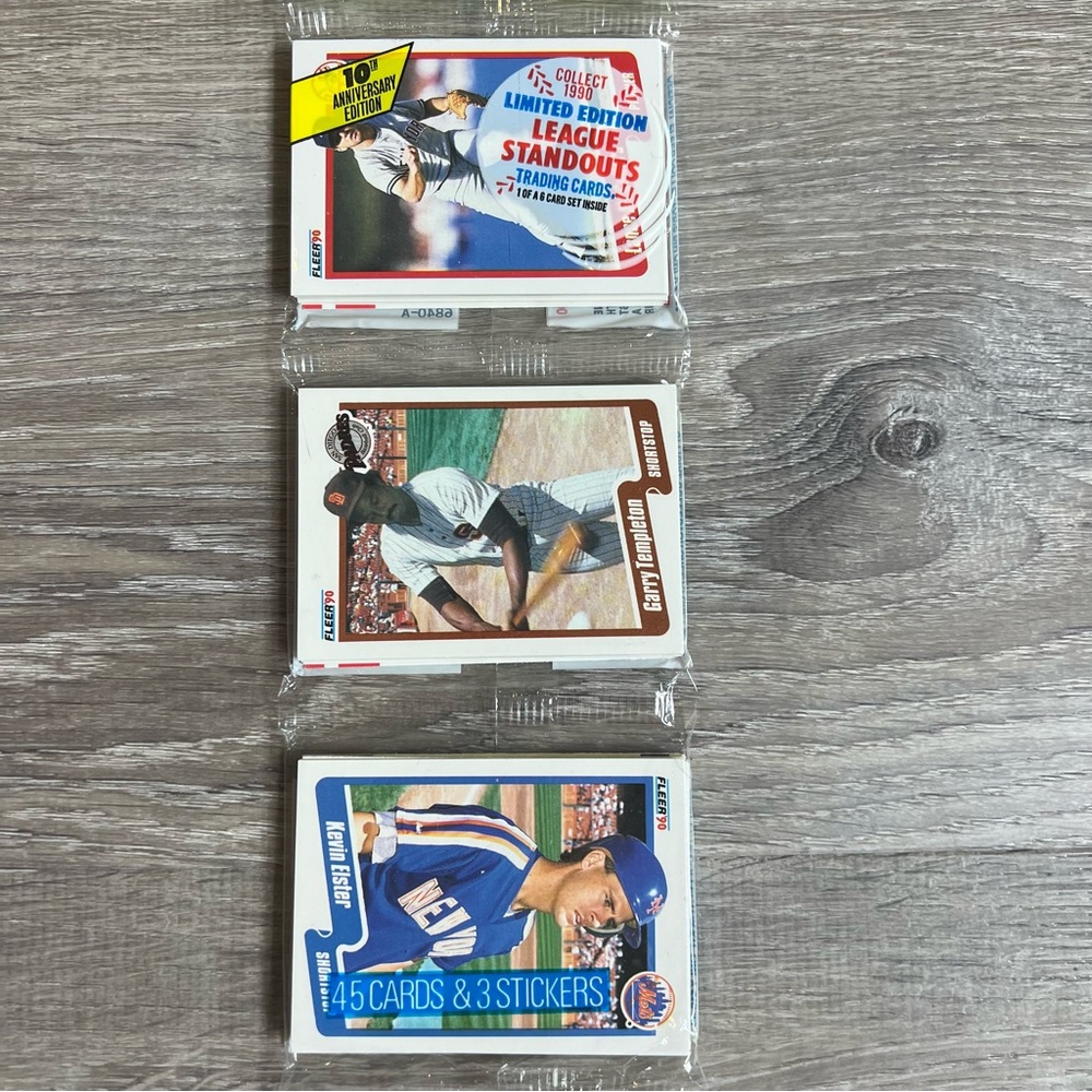 VTG 1990 Fleer Baseball Unopened 3 Rack Packs Limited Edition MLB‎ - Picture 5 of 5